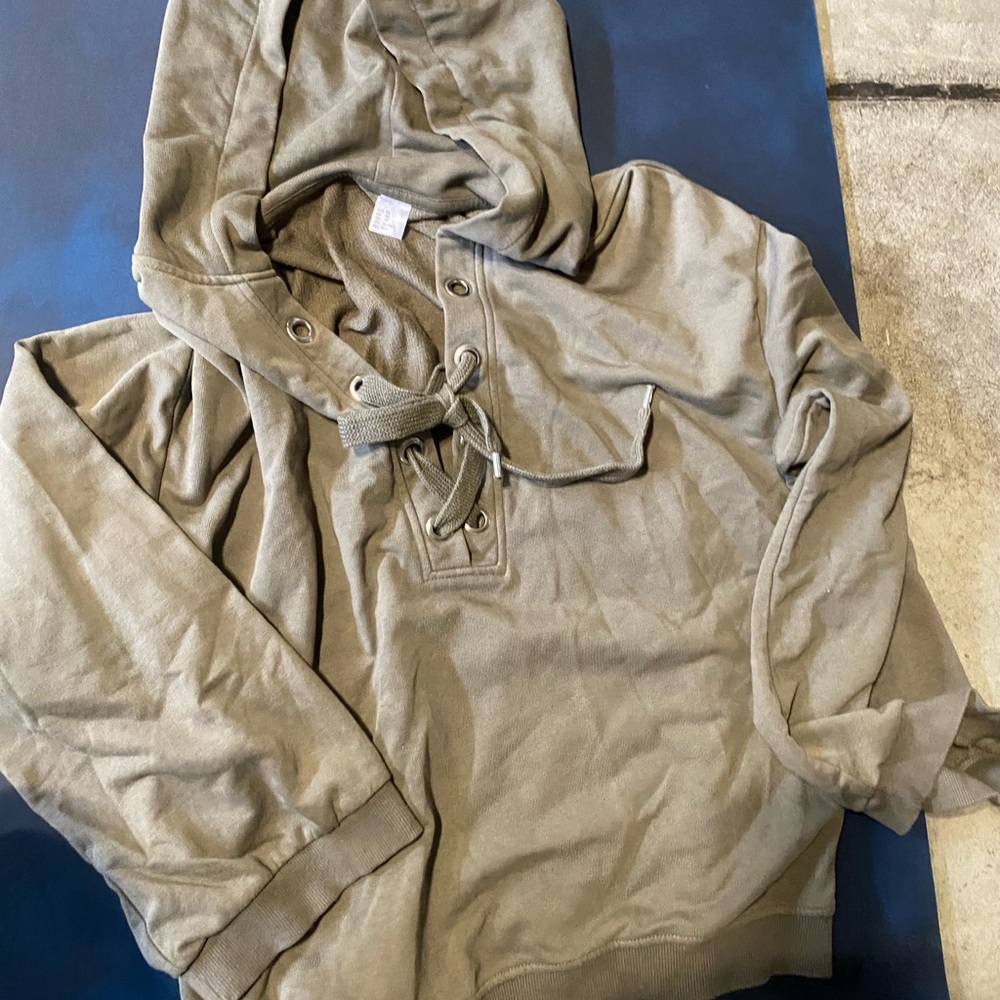 Olive H&M Hooded Sweatshirt